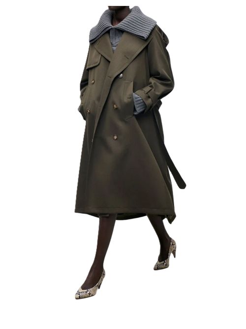 Trench doppiopetto con cintura Victoria Beckham | 1426WCT007669B10008 GOLDEN EMBER